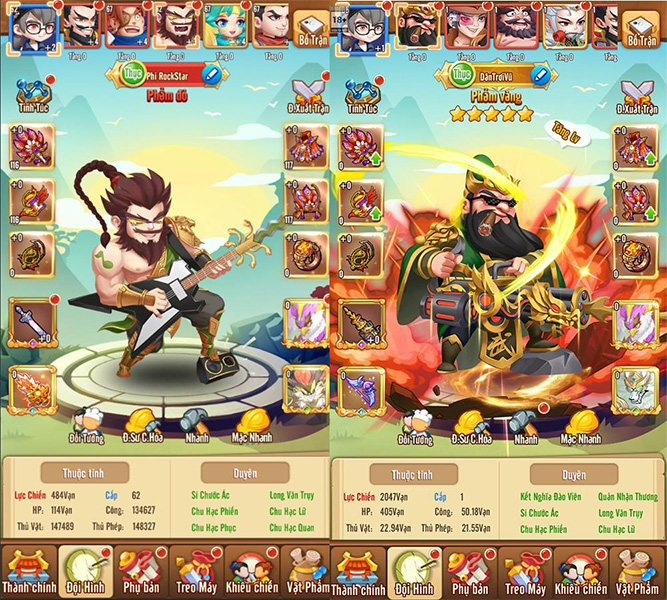 Tất tần tật về game Dân chơi tam quốc 2 Tạo hình